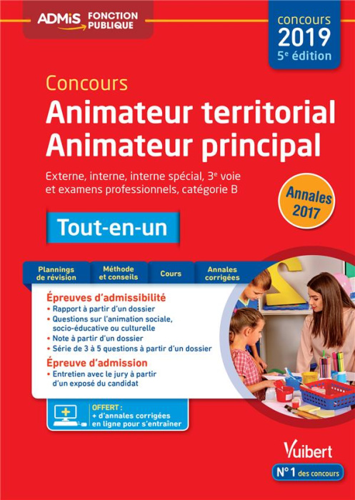 Emprunter Concours Animateur territorial Animateur principal externe, interne, interne spécial, 3e voie et exa livre