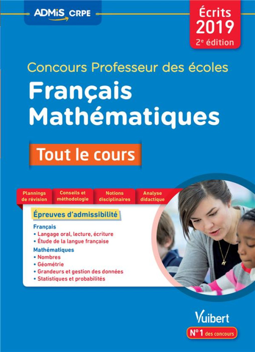 Emprunter Français et Mathématiques Concours professeur des écoles. Tout le cours, Edition 2019 livre