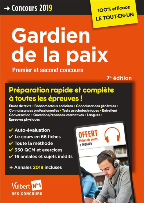 Emprunter Concours Gardien de la paix - Catégorie B. Préparation rapide et complète à toutes les épreuves ! Ed livre