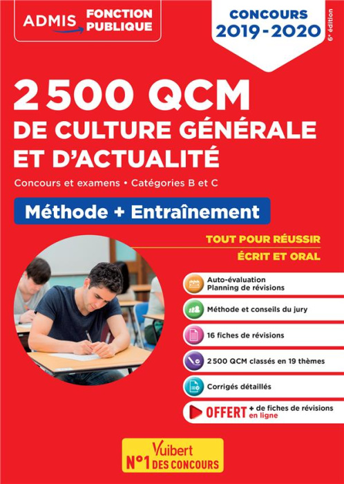 Emprunter 2 500 QCM de culture générale et d'actualité. Méthode Entraînement Concours et examens Catégories livre
