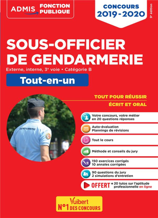 Emprunter Sous-officier de gendarmerie. Tout-en-un, Externe, interne et 3e voie, catégorie B, Edition 2019-202 livre