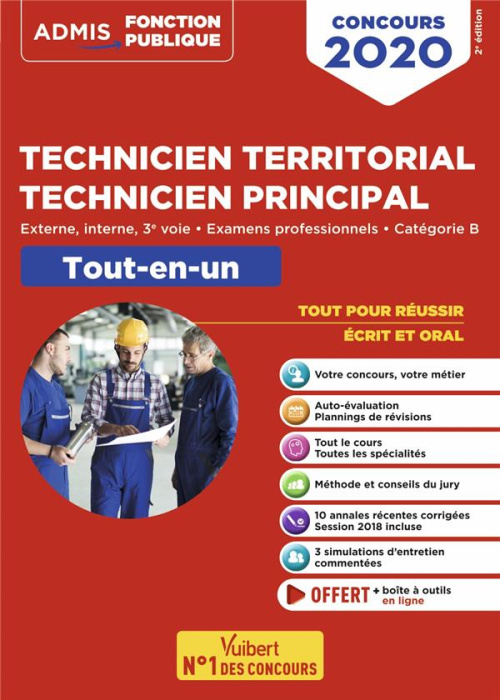 Emprunter Concours Technicien territorial, Technicien principal, catégorie B. Tout-en-un, Edition 2020 livre