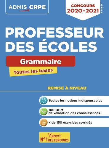 Emprunter Concours professeur des écoles. Grammaire Toutes les bases, Edition 2020-2021 livre