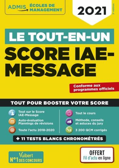 Emprunter Le tout-en-un Score IAE-Message. Edition 2021 livre