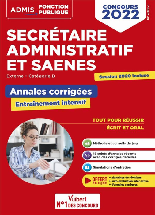 Emprunter Concours Secrétaire administratif et SAENES. Annales corrigées, Edition 2022 livre