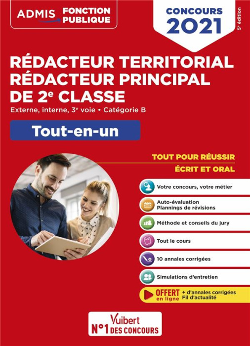 Emprunter Concours Rédacteur territorial et Rédacteur principal de 2e classe. Externe, interne, 3e voie, catég livre