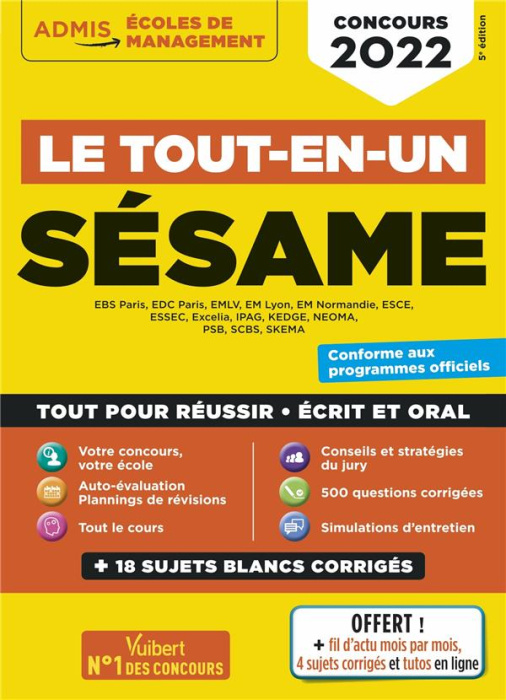 Emprunter Le tout-en-un Sésame. Edition 2022 livre