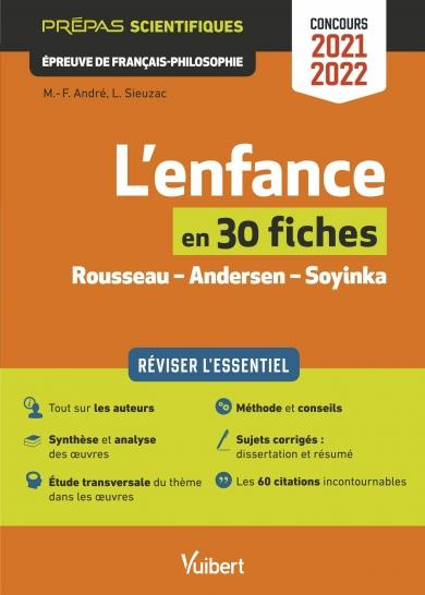 Emprunter L'enfance en 30 fiches. Rousseau - Andersen - Soyinka, Edition 2021-2022 livre
