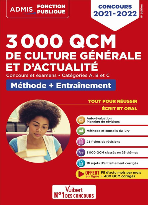 Emprunter 3000 QCM de culture générale et d'actualité, Concours et examens. Méthode et entraînement. Catégorie livre