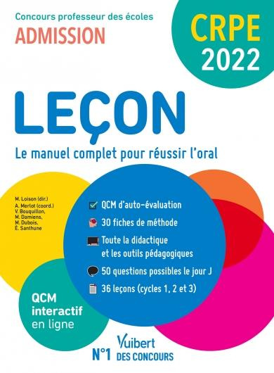 Emprunter Leçon. Le manuel complet pour réussir à l'oral, Edition 2022 livre
