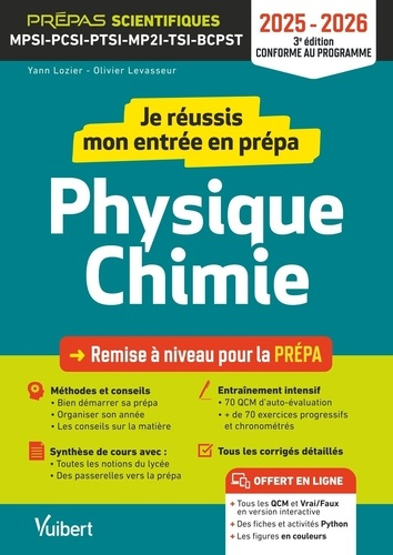 Emprunter Je réussis mon entrée en prépa physique-chimie. MPSI-PCSI-PTSI-MP2I-BCPST, Edition 2025-2026 livre