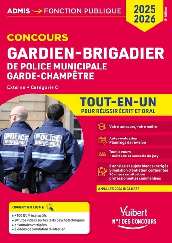 Emprunter Gardien-brigadier de police municipale, garde-champêtre. Externe, catégorie C. Tout-en-un, Edition 2 livre