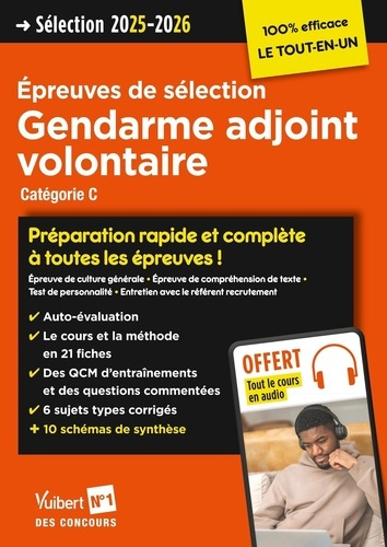 Emprunter Gendarme adjoint volontaire. Epreuves de sélection, catégorie C, Edition 2025-2026 livre