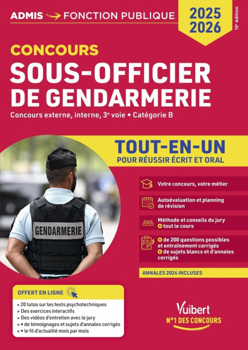 Emprunter Concours Sous-officier de gendarmerie. Tout-en-un, concours externe, interne et 3e voie, catégorie B livre