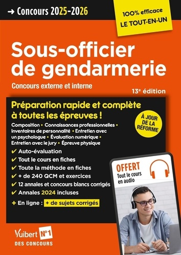 Emprunter Sous-officier de gendarmerie. Concours gendarme externe et interne, Edition 2025-2026 livre