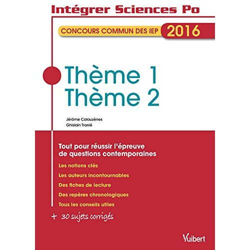Emprunter Concours commun des IEP 2016. L'école ; La démocratie livre