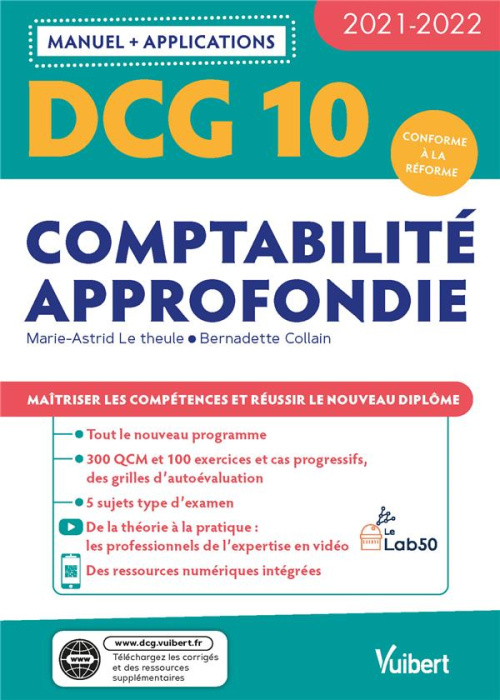 Emprunter DCG 10 Comptabilité approfondie. Manuel applications, Edition 2021-2022 livre