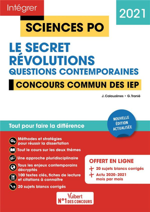 Emprunter Le secret ; Révolutions. Questions contemporaines. Concours commun des IEP, Edition 2021 livre