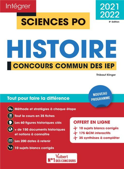 Emprunter Histoire. Concours commun des IEP, Edition 2021-2022 livre