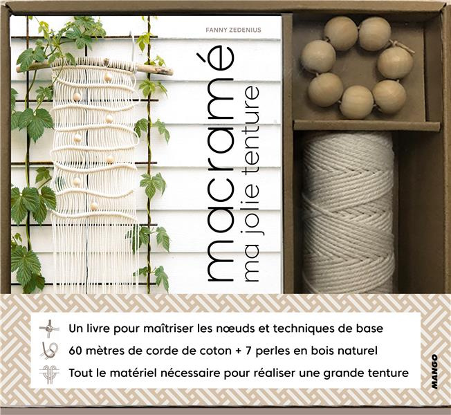 Emprunter Macramé Ma jolie tenture. Avec 60 mètres de corde de coton 7 perles en bois naturel livre