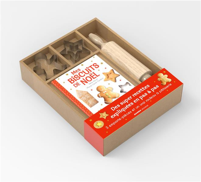 Emprunter Coffret Mes biscuits de Noël. Avec 3 emporte-pièces et 1 rouleau à pâtisserie livre