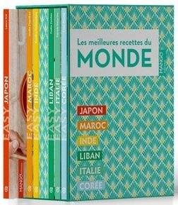 Emprunter Les meilleures recettes du monde. Coffret en 6 volumes : Japon ; Maroc ; Inde ; Italie ; Liban ; Cor livre