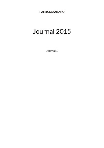 Emprunter Journal 2015. Journal 1 livre