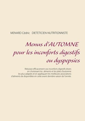 Emprunter Menus d'automne pour les inconforts digestifs ou dyspepsies livre