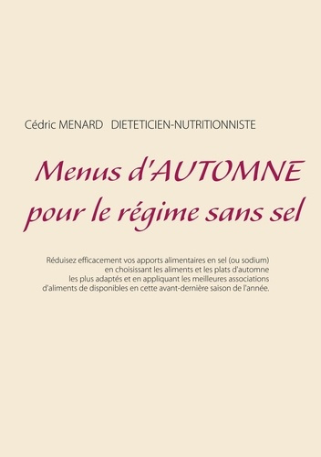 Emprunter Menus d'automne pour le régime sans sel livre