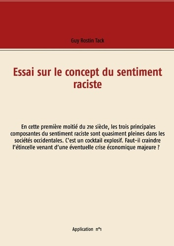 Emprunter ESSAI SUR LE CONCEPT DU SENTIMENT RACISTE livre