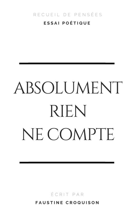 Emprunter Absolument rien ne compte livre