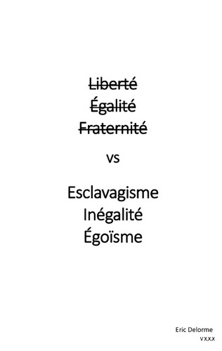 Emprunter LIBERTE EGALITE FRATERNITE VS ESCLAVAGISME INEGALITE EGOISME livre