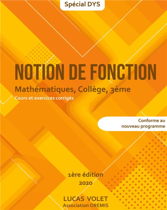 Emprunter Notion de fonction. Mathématiques, collège, 3e livre