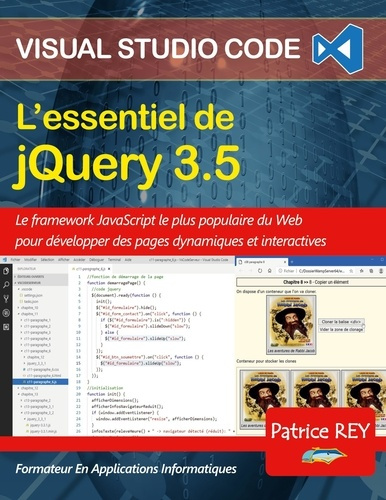 Emprunter L'essentiel de jQuery 3.5. avec Visual Studio Code livre