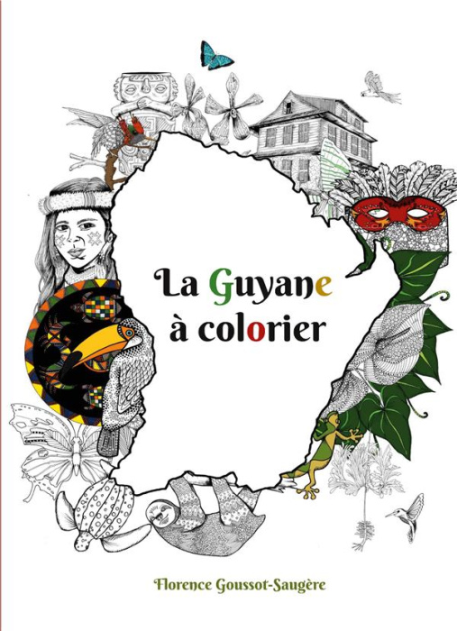 Emprunter La Guyane à colorier livre