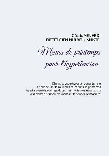 Emprunter Menus de printemps pour l'hypertension livre