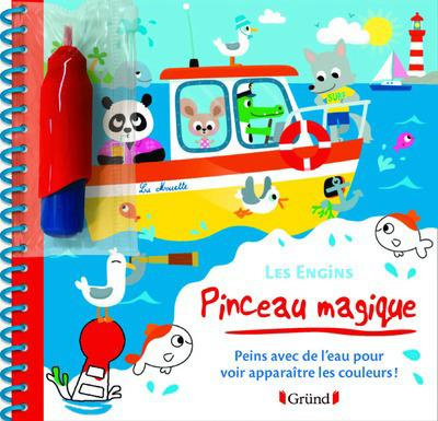 Emprunter Les engins. Peins avec de l'eau pour voir apparaitre les couleurs ! Avec un pinceau livre