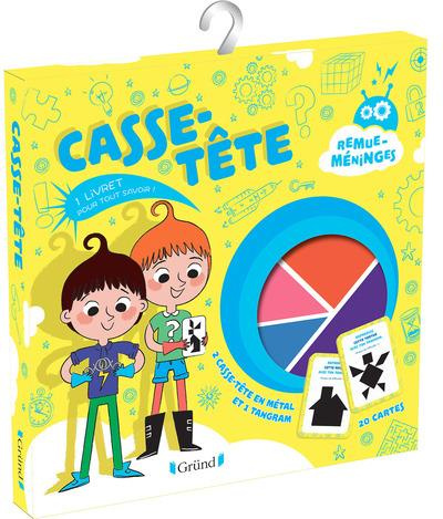 Emprunter Casse-tête. 1 livret, 20 cartes, 2 casse-tête en métal et 1 tangram livre