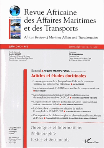 Emprunter Revue africaine des affaires maritimes et des transports N° 5 livre