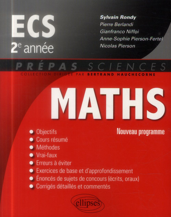 Emprunter Mathématiques ECS 2e année. Nouveau programme livre