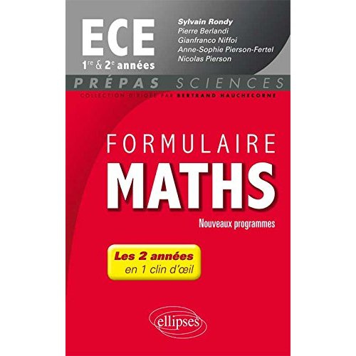 Emprunter Formulaire Maths ECE 1re et 2e livre