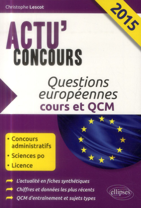 Emprunter Questions européennes. Cours et QCM, Edition 2015 livre