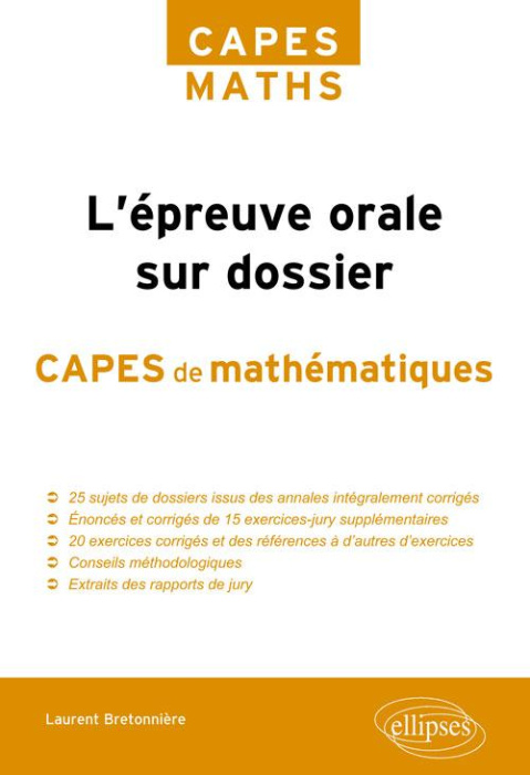 Emprunter L'épreuve orale sur dossier de mathématiques livre