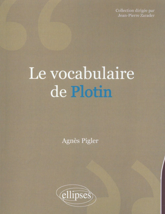 Emprunter Le vocabulaire de Plotin livre