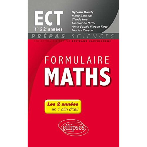 Emprunter Formulaire maths ECT 1re & 2e années livre