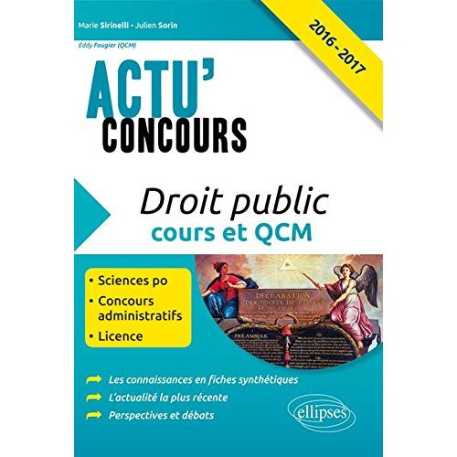 Emprunter Droit public. Cours et QCM, Edition 2016-2017 livre