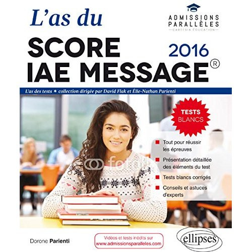 Emprunter L'as du Score IAE Message. 4 tests blancs du Score IAE Message livre