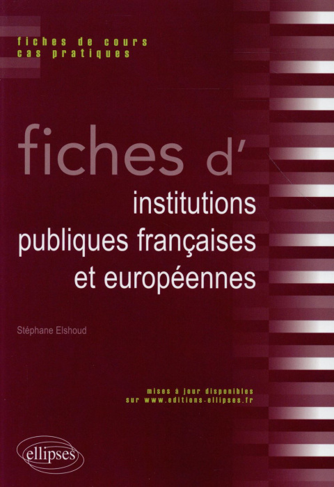 Emprunter Fiches d'institutions publiques françaises et européennes livre