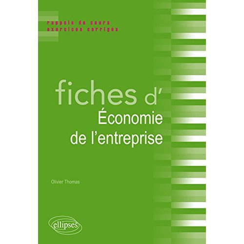 Emprunter Fiches d'économie de l'entreprise livre