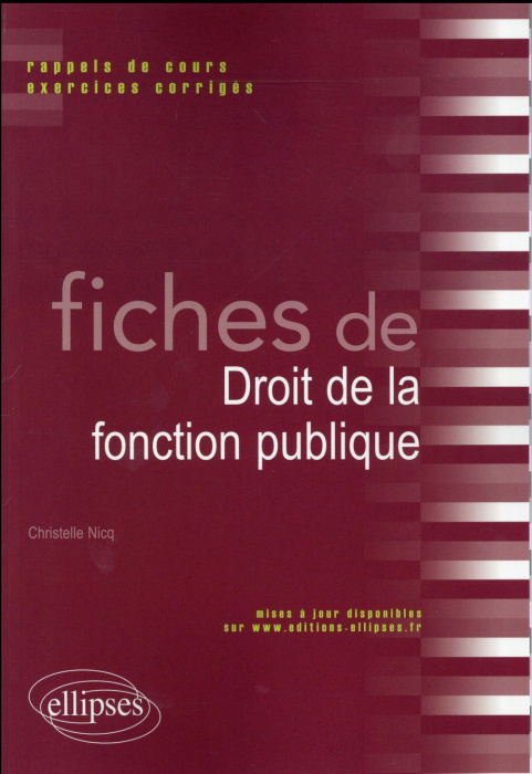 Emprunter Fiches de Droit de la fonction publique. Rappels de cours et exercices corrigés livre